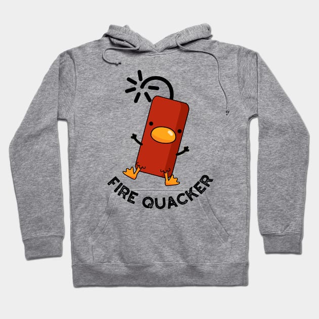 Fire Quacker Funny Fireworks Pun Hoodie by punnybone